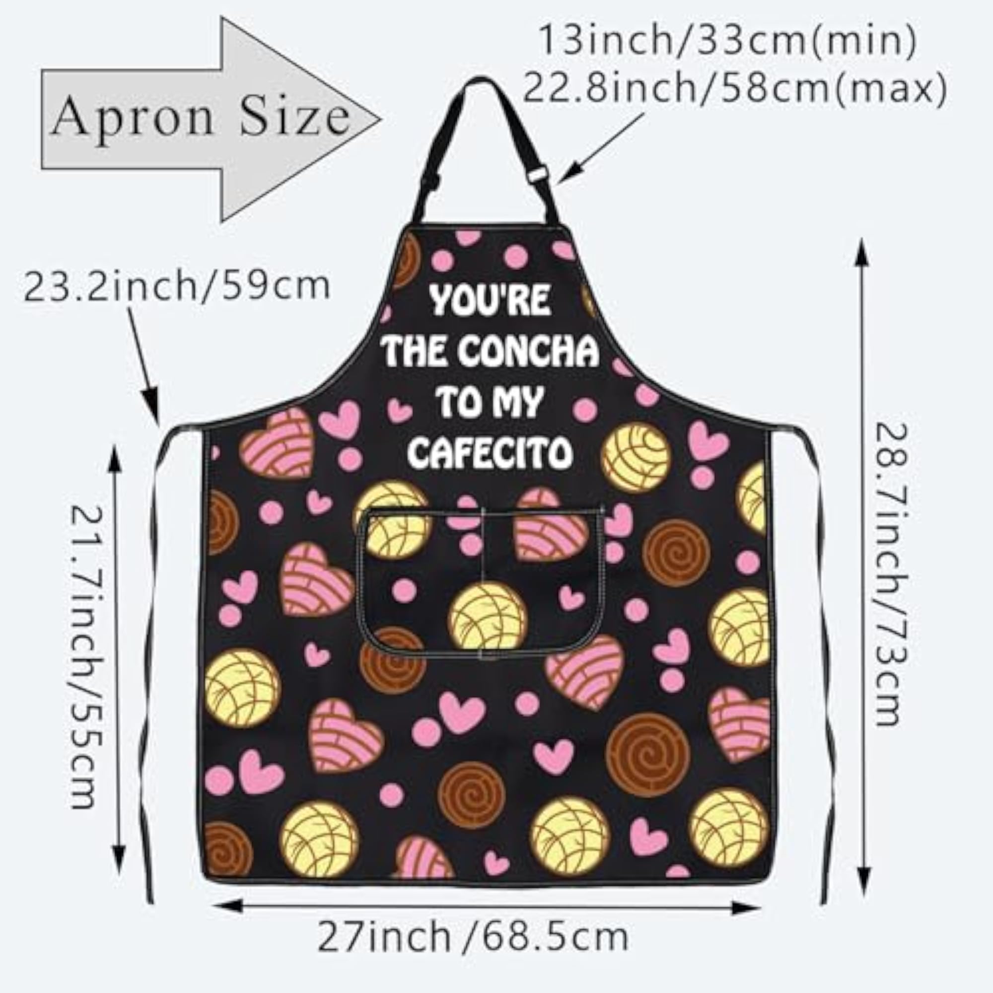 Cafecito Y Chisme Apron, Gift for Concha Lovers